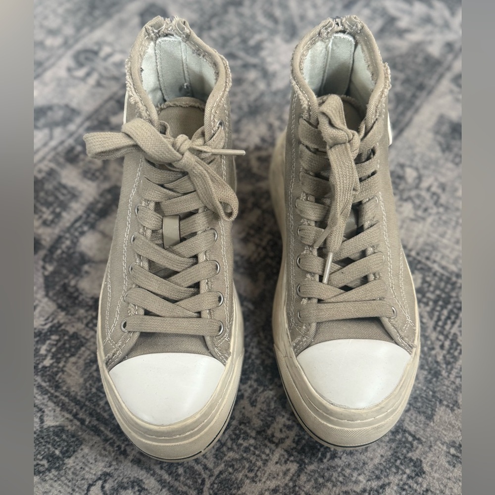 R13 Women's Beige High-Top Sneakers - Picture 2 of 5